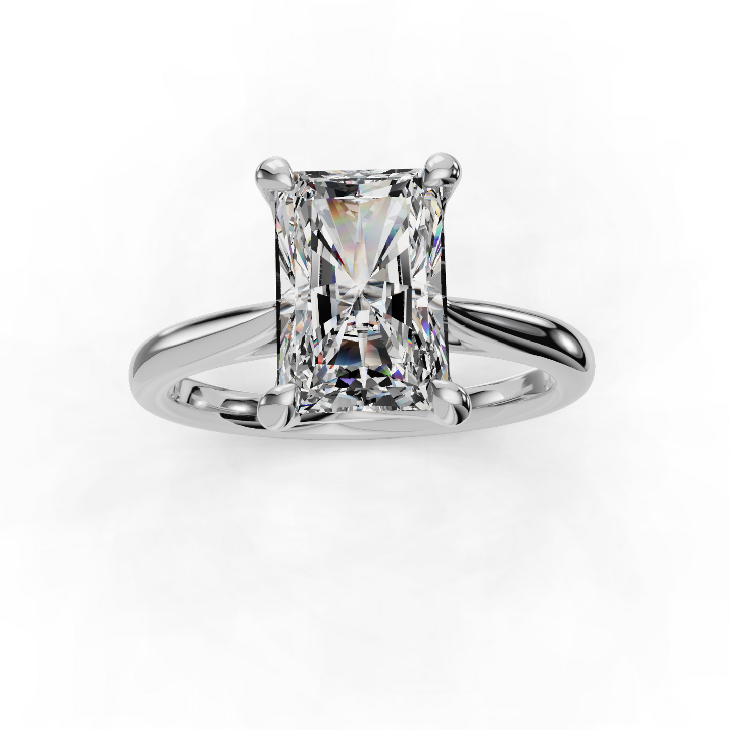 14K White Gold Solitaire Setting