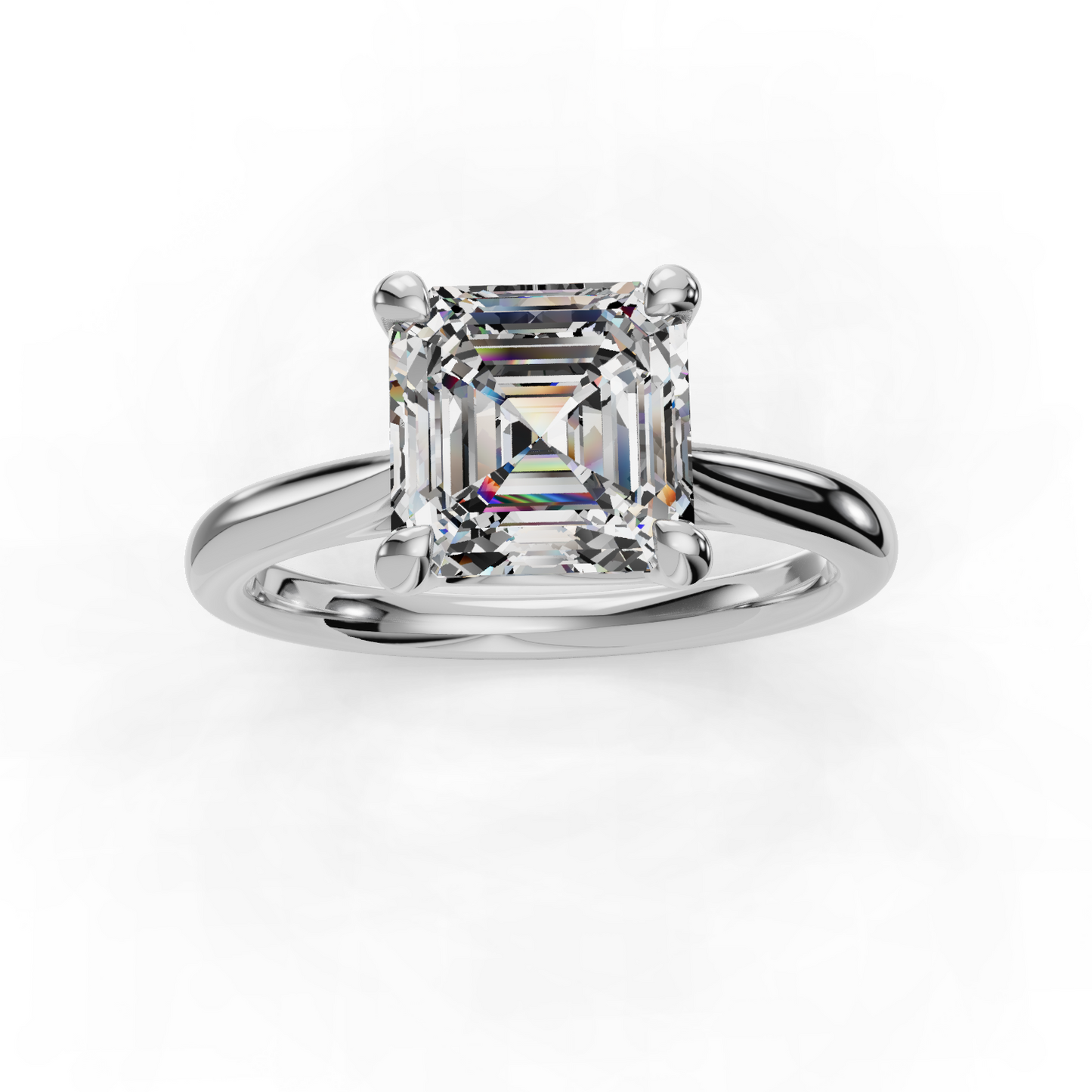 14K White Gold Solitaire Setting