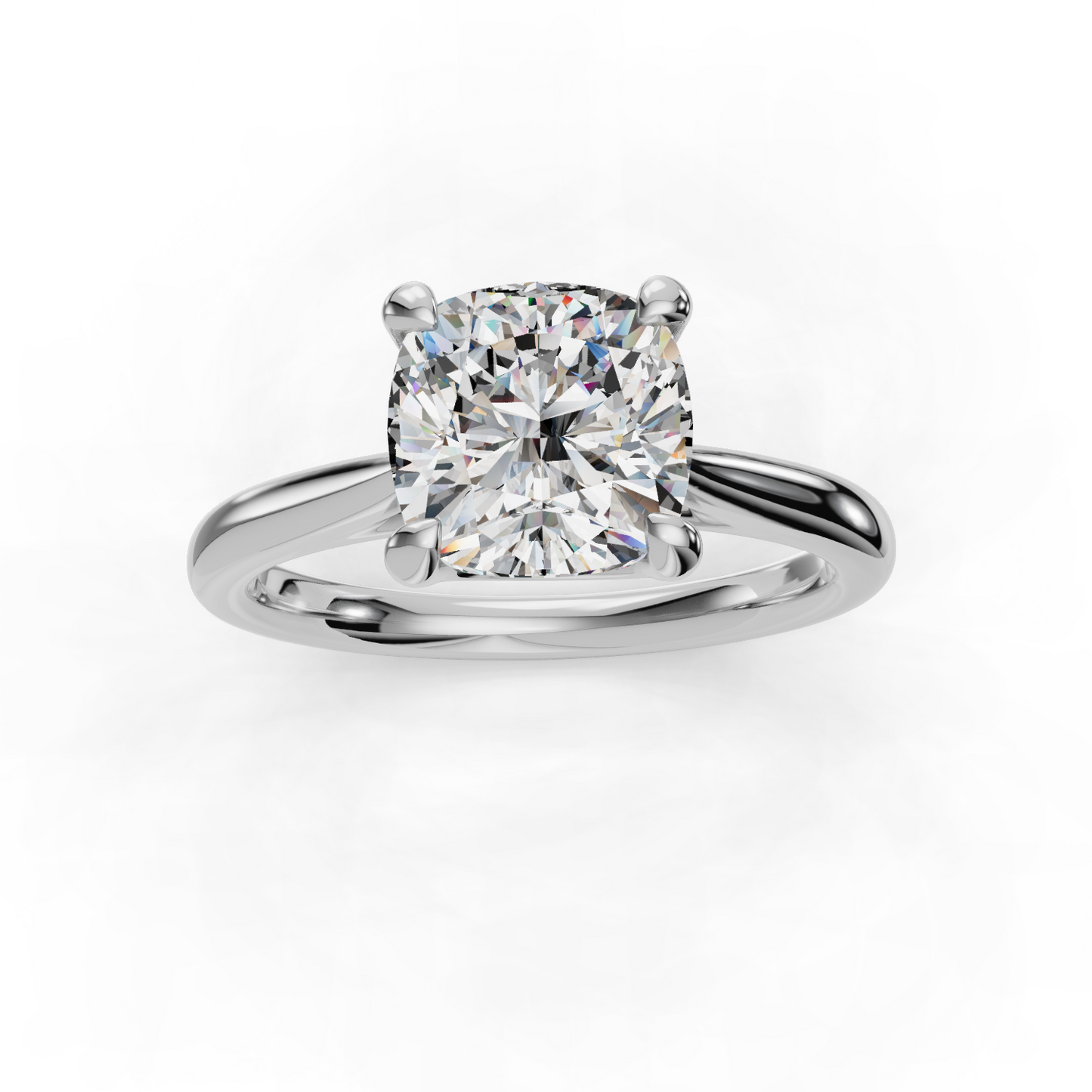 14K White Gold Solitaire Setting