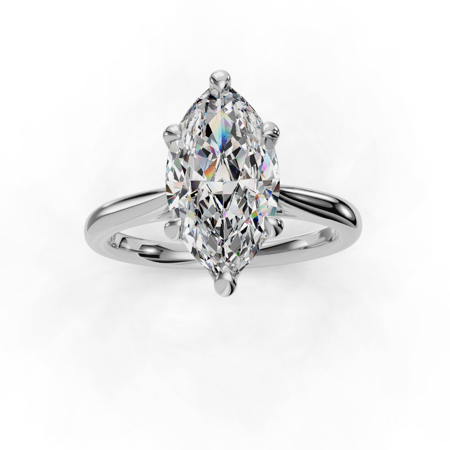 14K White Gold Solitaire Setting