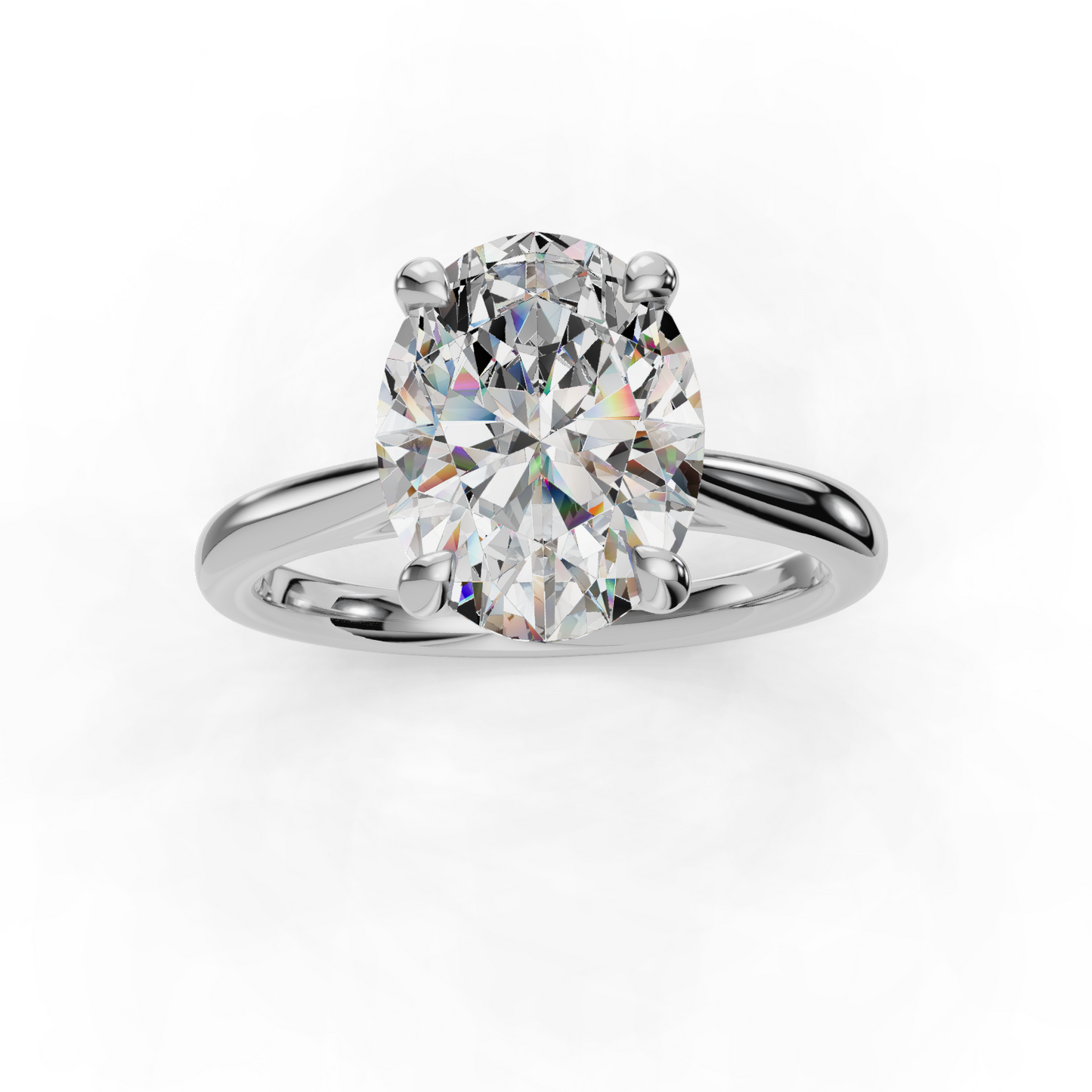 14K White Gold Solitaire Setting