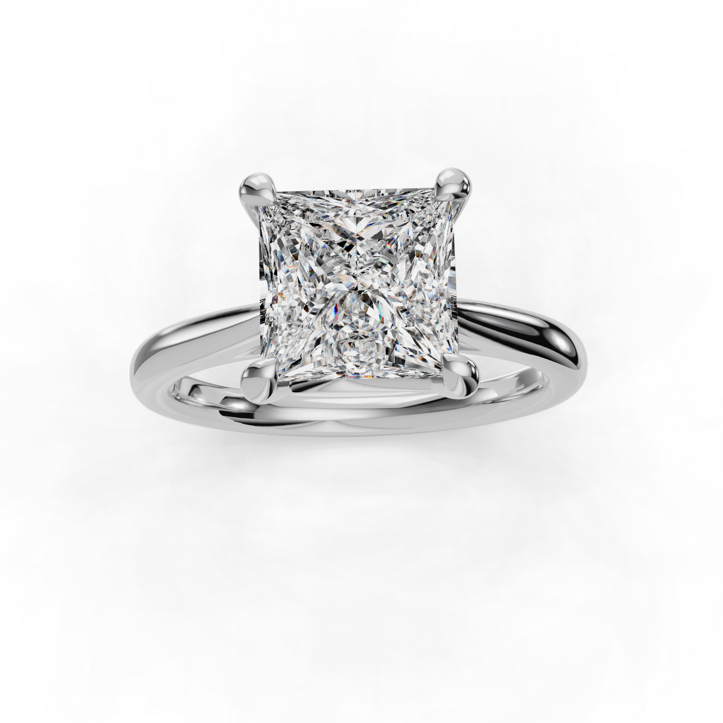 14K White Gold Solitaire Setting