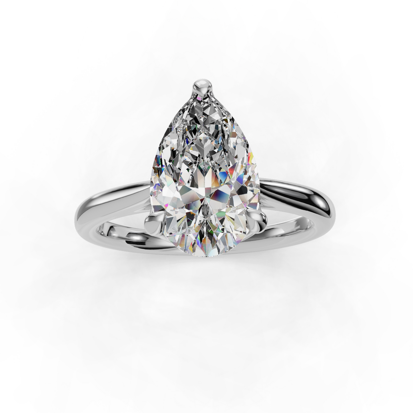 14K White Gold Solitaire Setting