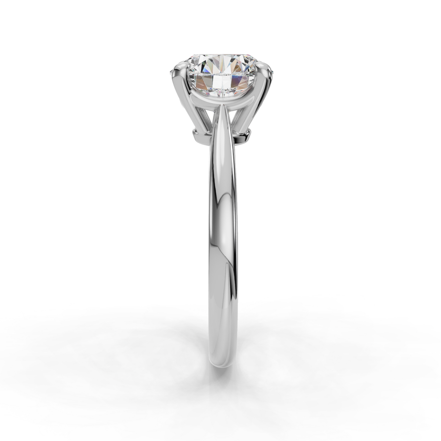 14K White Gold Solitaire Setting