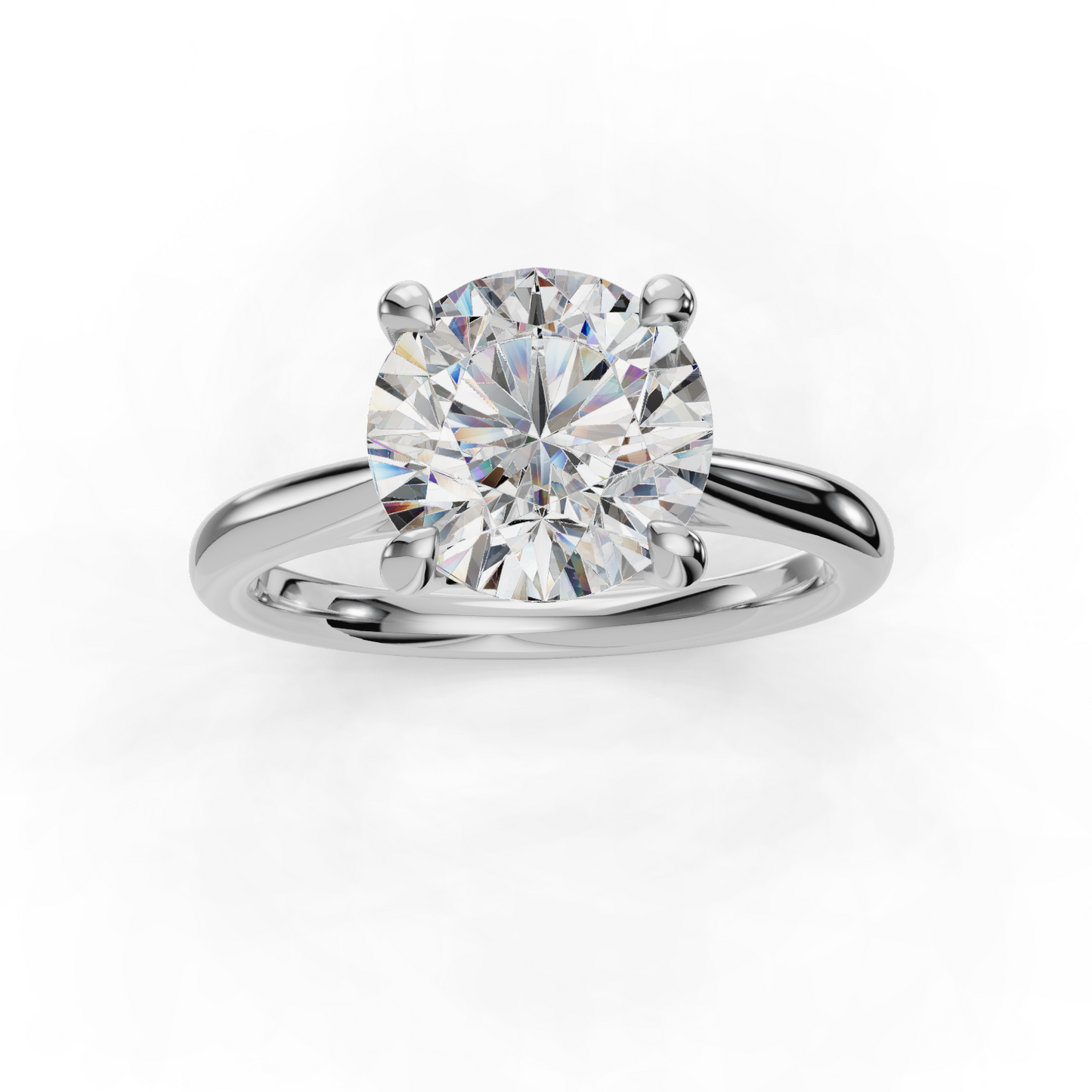 14K White Gold Solitaire Setting