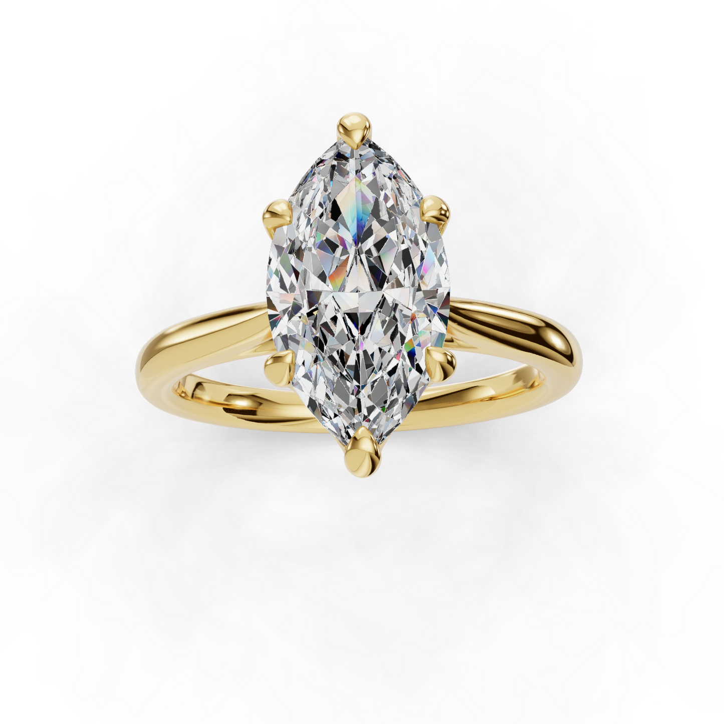 14K Yellow Gold Solitaire Setting