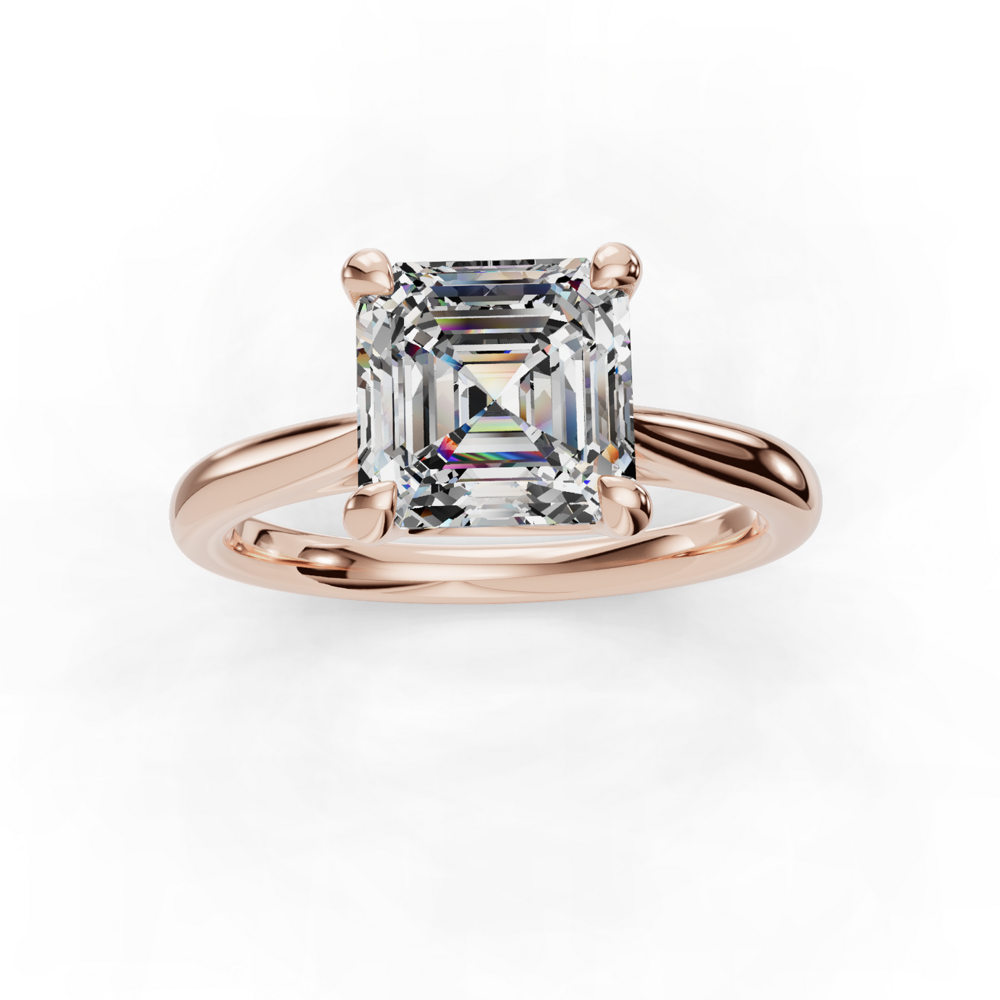 14K Rose Gold Solitaire Setting