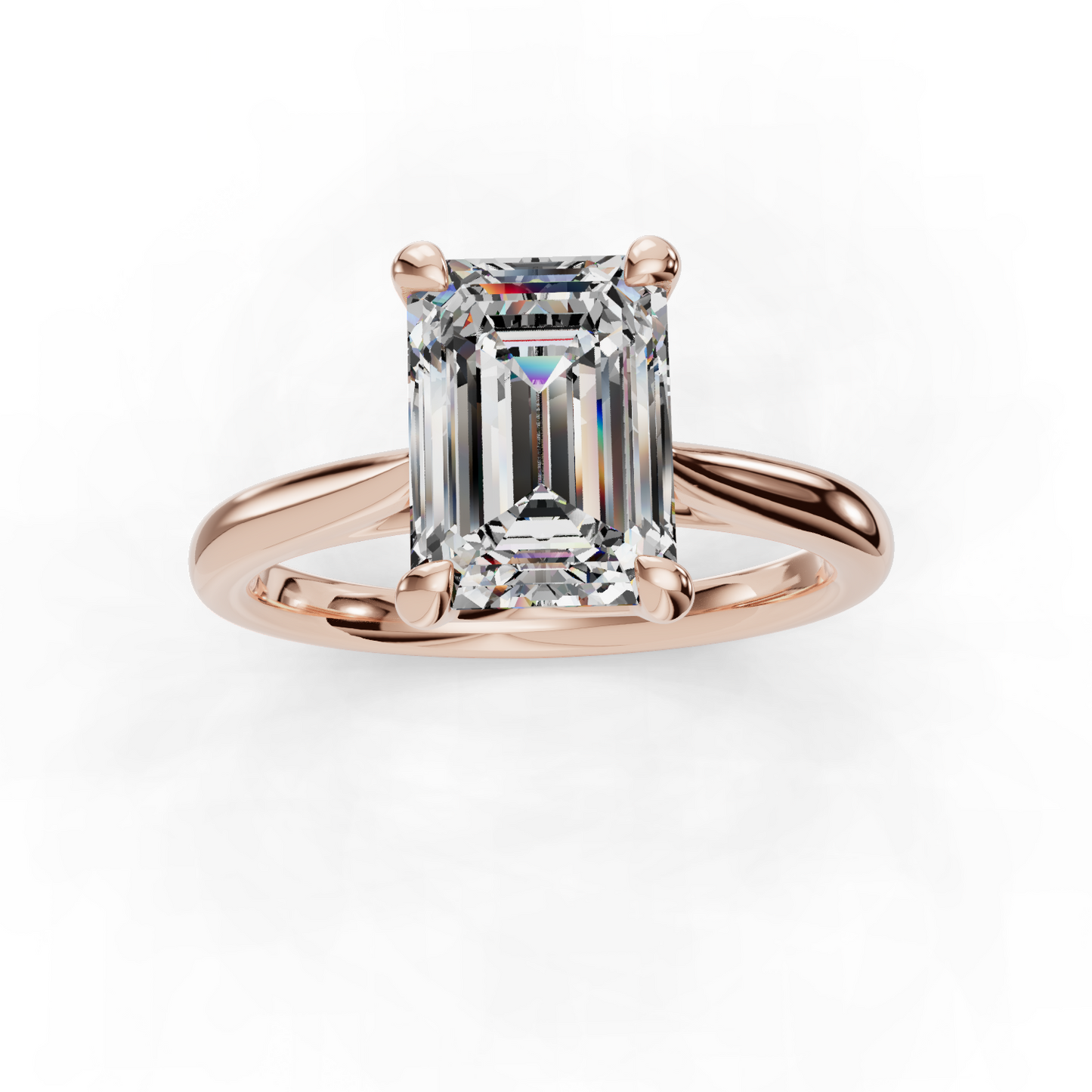 14K Rose Gold Solitaire Setting
