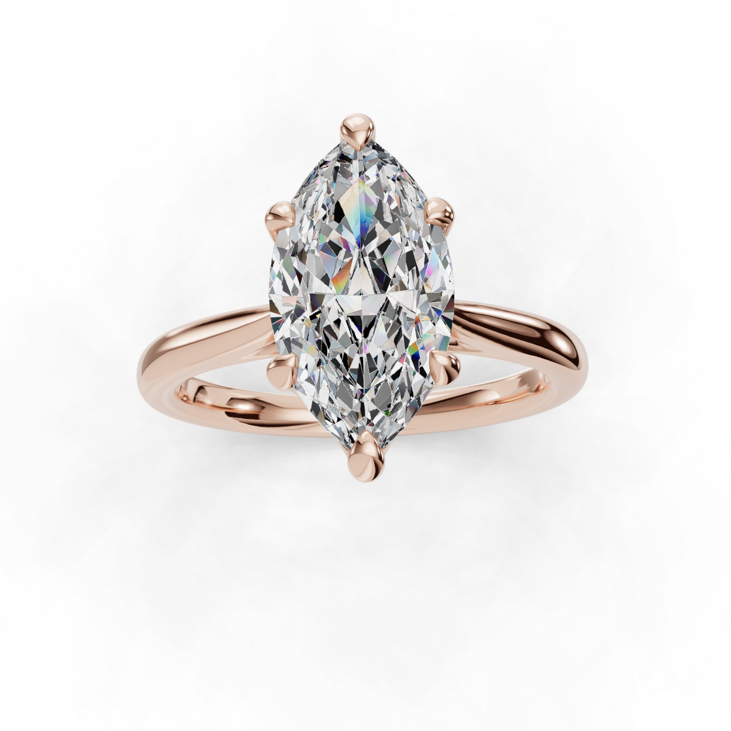 14K Rose Gold Solitaire Setting