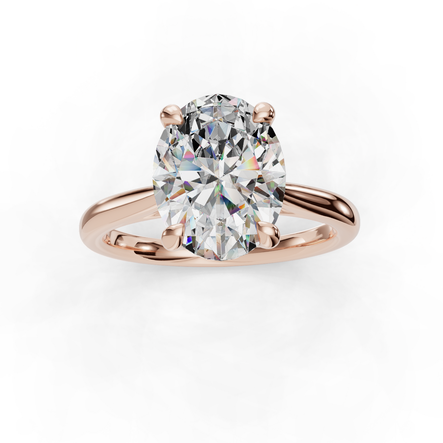 14K Rose Gold Solitaire Setting