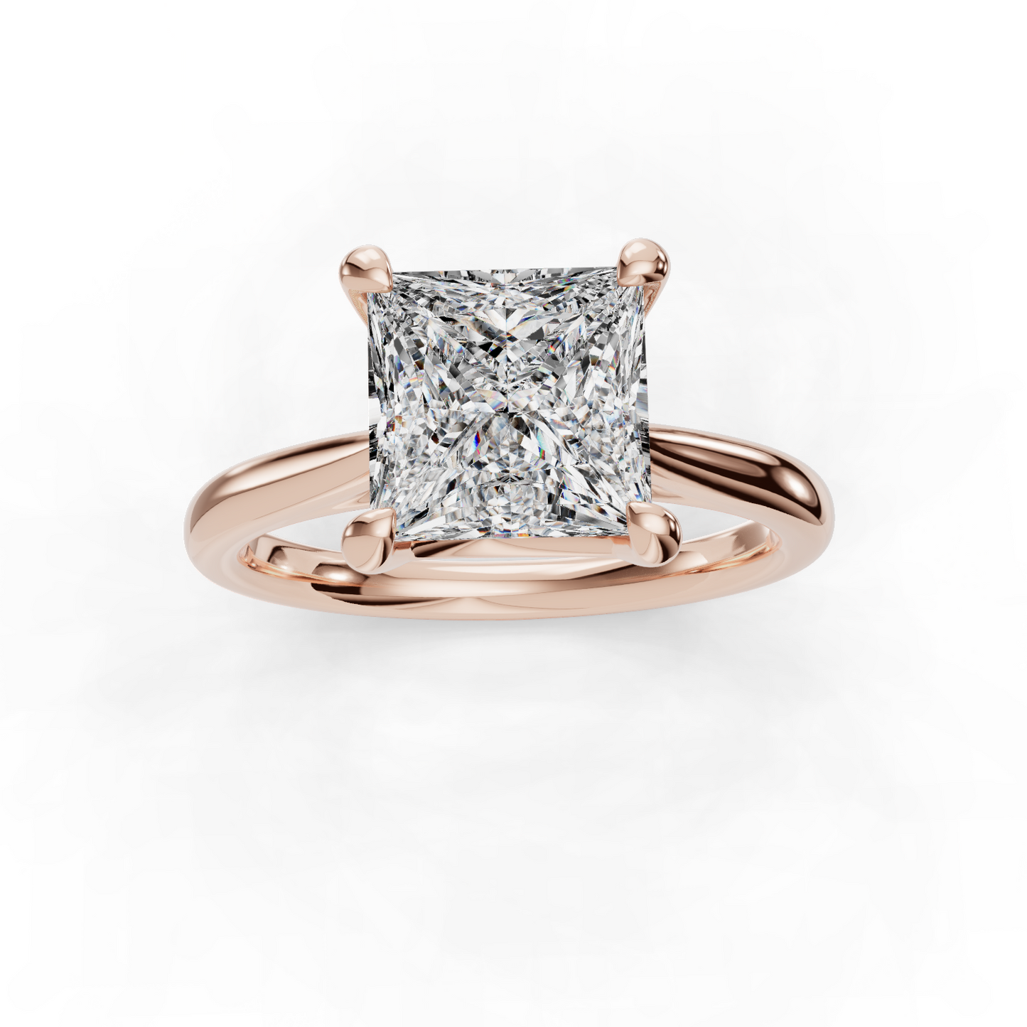 14K Rose Gold Solitaire Setting