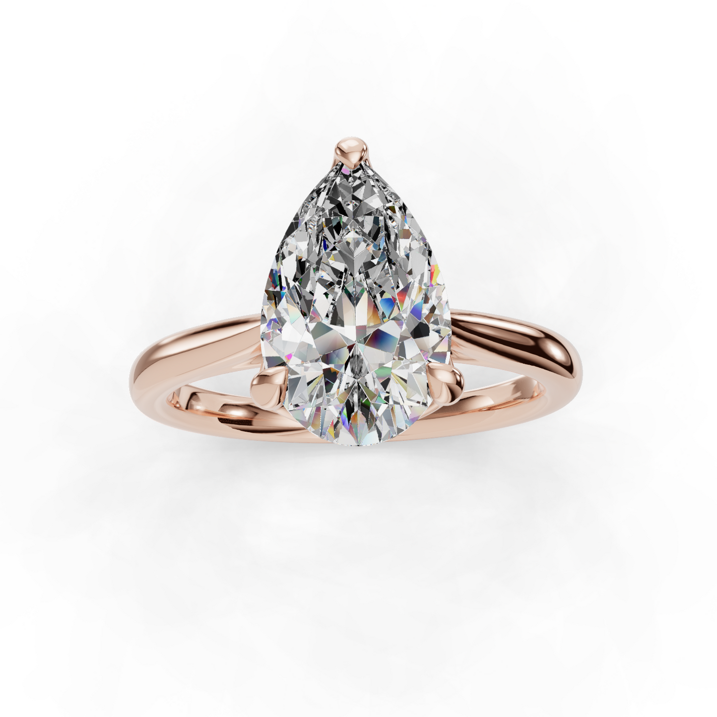 14K Rose Gold Solitaire Setting