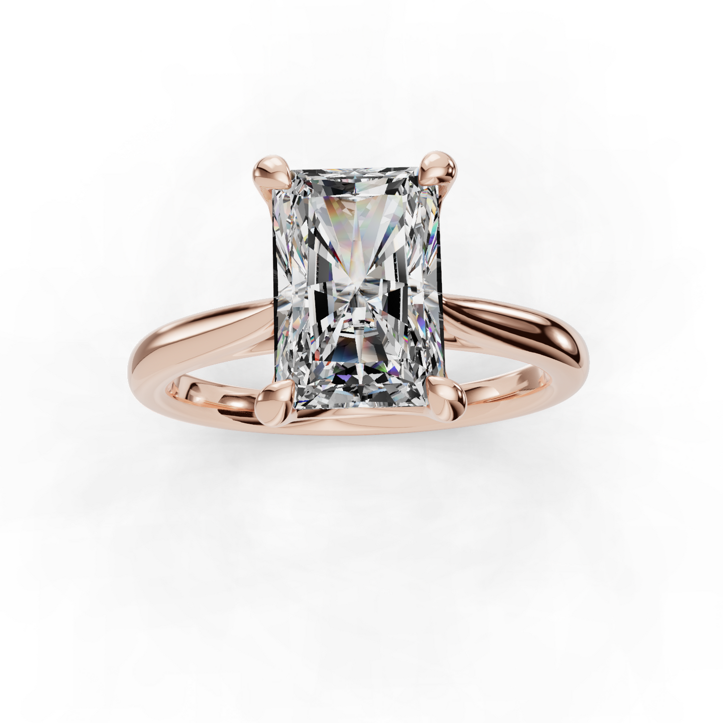 14K Rose Gold Solitaire Setting