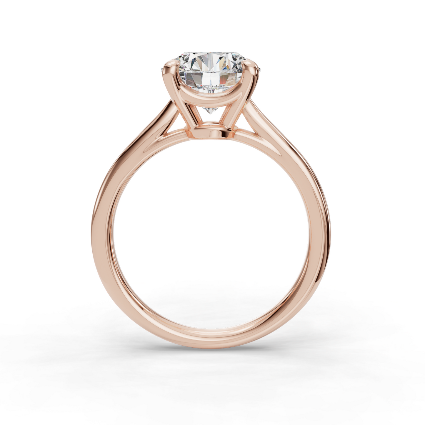 14K Rose Gold Solitaire Setting