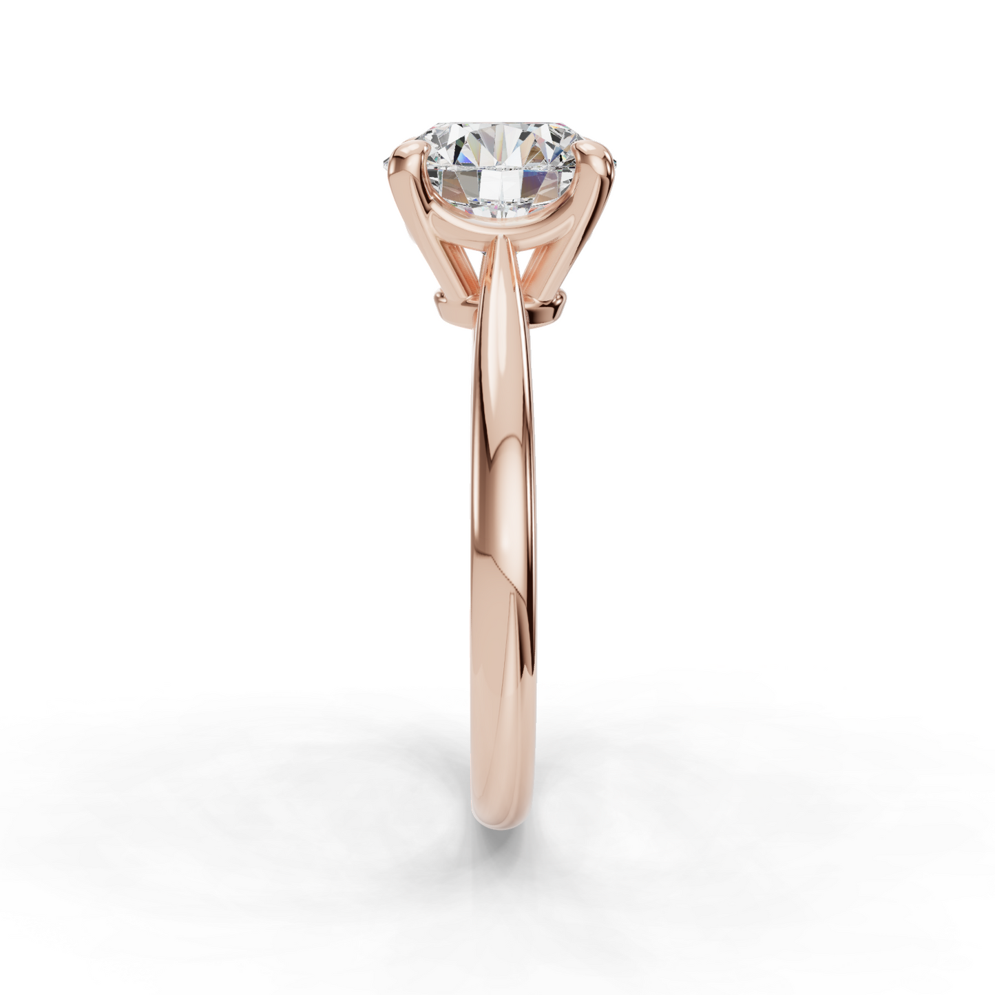 14K Rose Gold Solitaire Setting