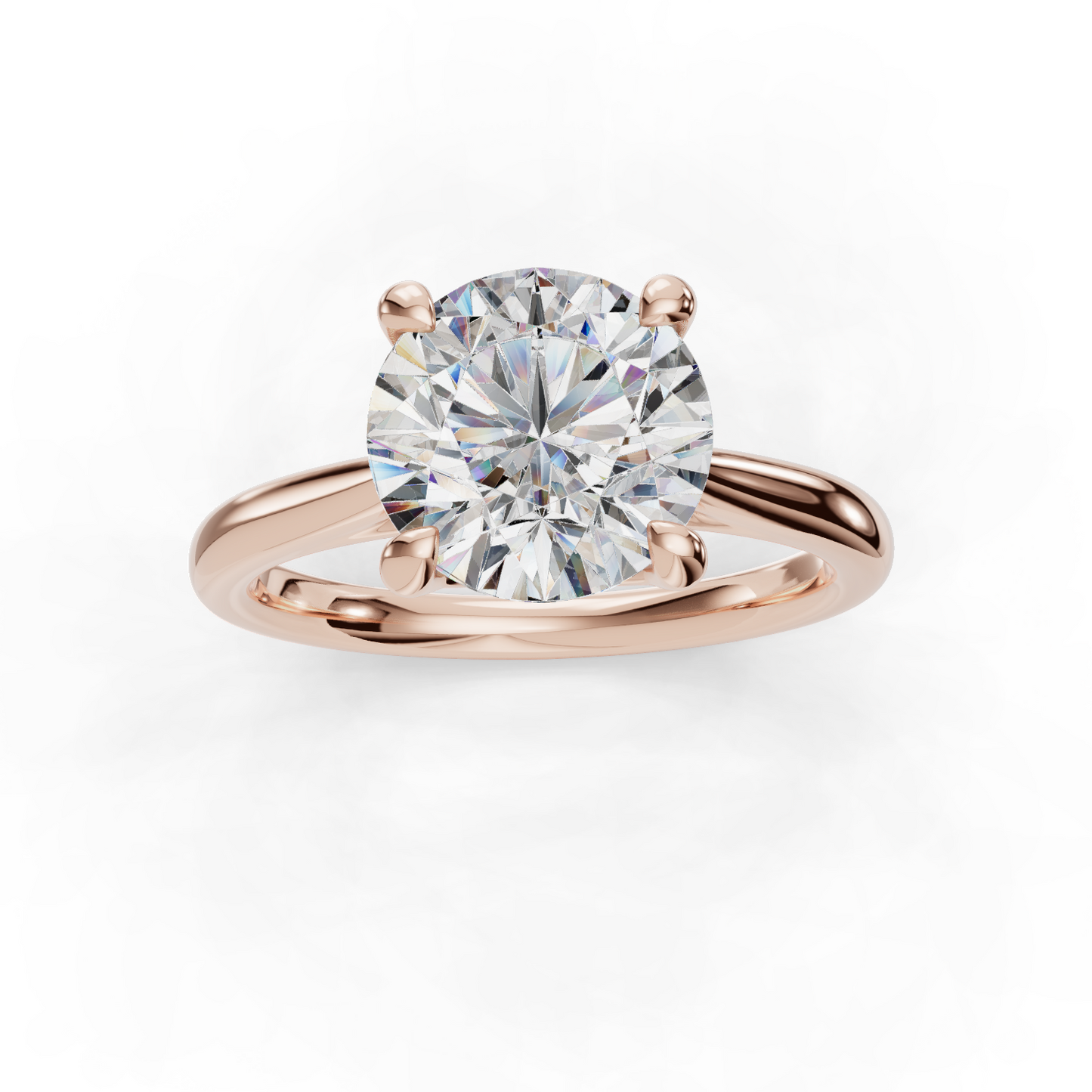 14K Rose Gold Solitaire Setting